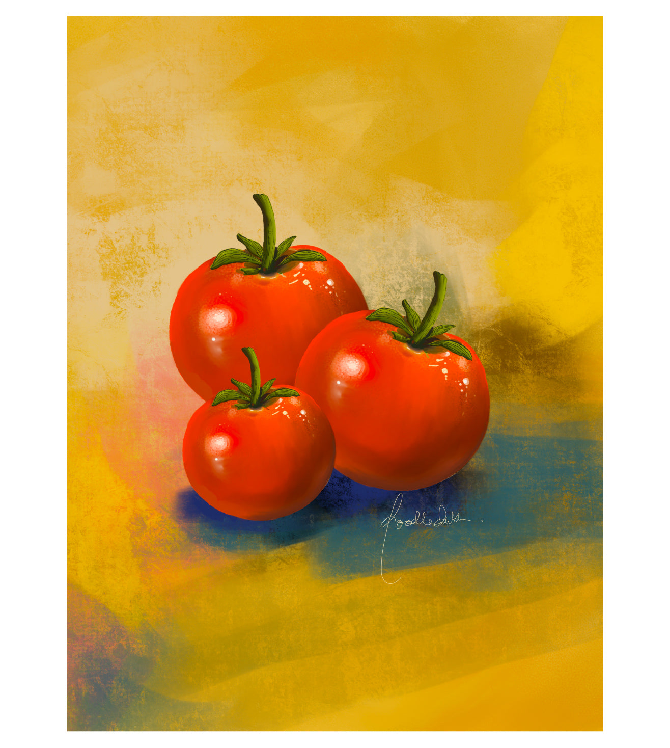 Fresh Tomato Wall Art Print | Bold Red Fruit Painting | Vibrant Kitchen Artwork| Juicy Tomato Wall Art Print | Food Illustration| Modern Fruit Art