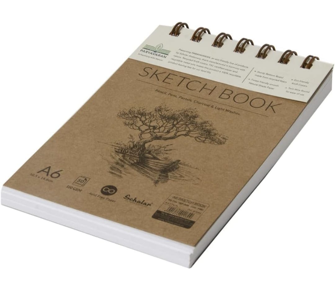 Scholar PARYAVARAN SKETCH BOOK (150 GSM Paper) (A6)