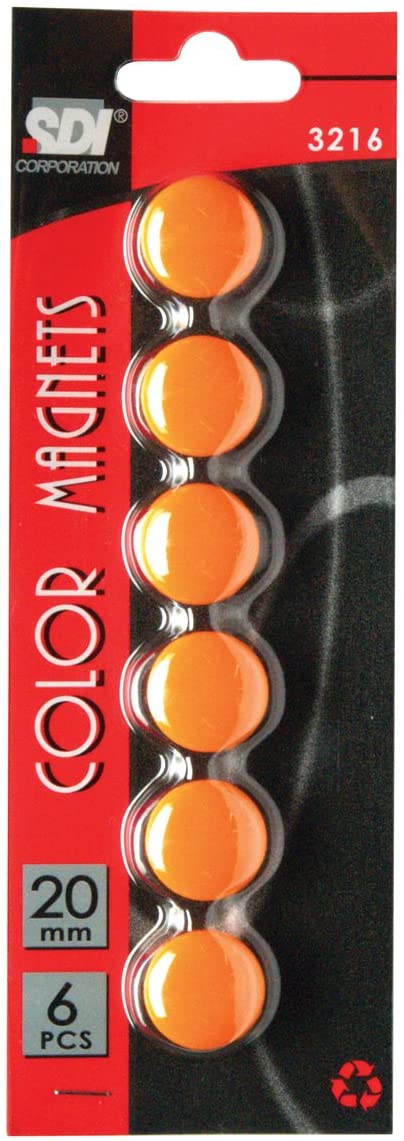 SDI COLOUR MAGNET 20MM (SET OF 6) WHITE