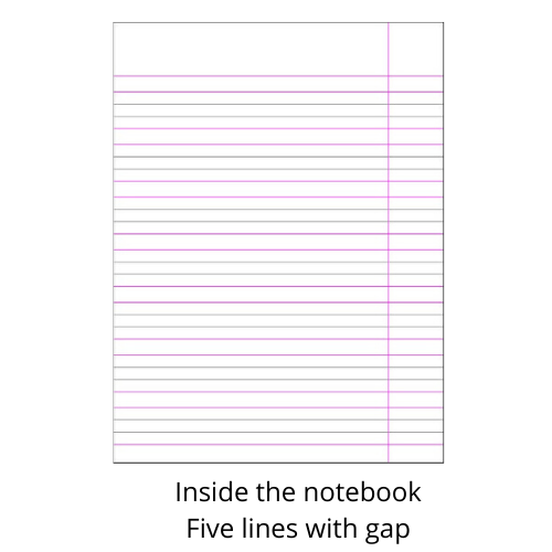 Classmate exercise book- Five lines with gap (120 Pages)