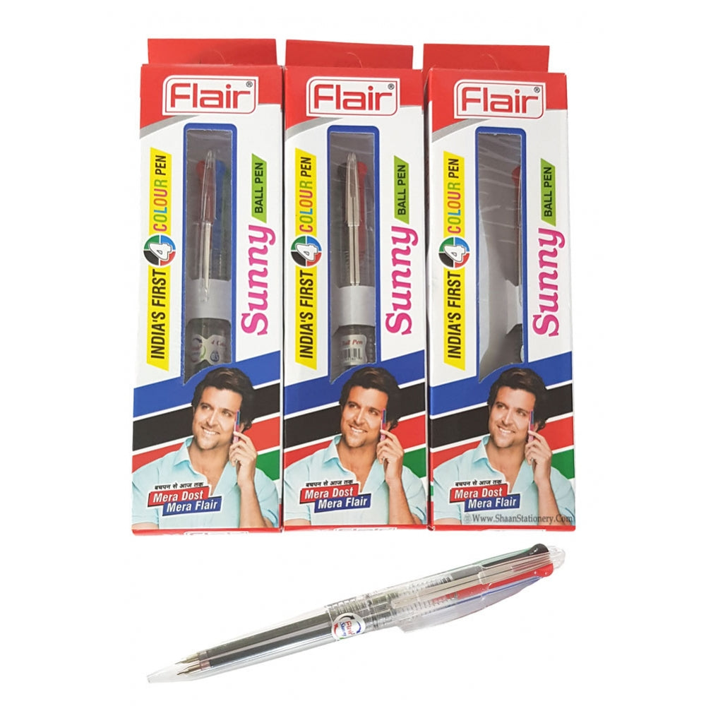 Flair Sunny in Multi Colour Pen Black, Blue, Red, Green