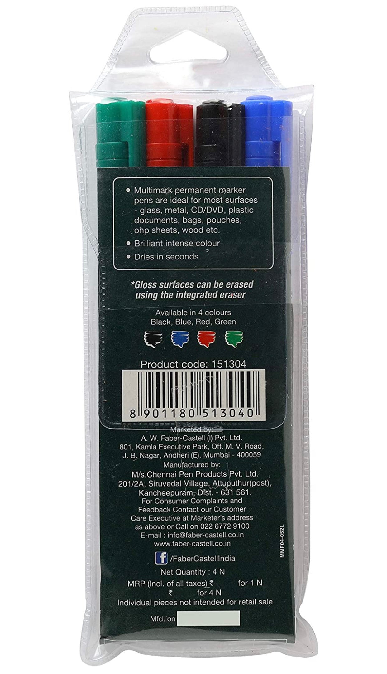 Faber-Castell Multi-Marker - Pack of 4 (Assorted)
