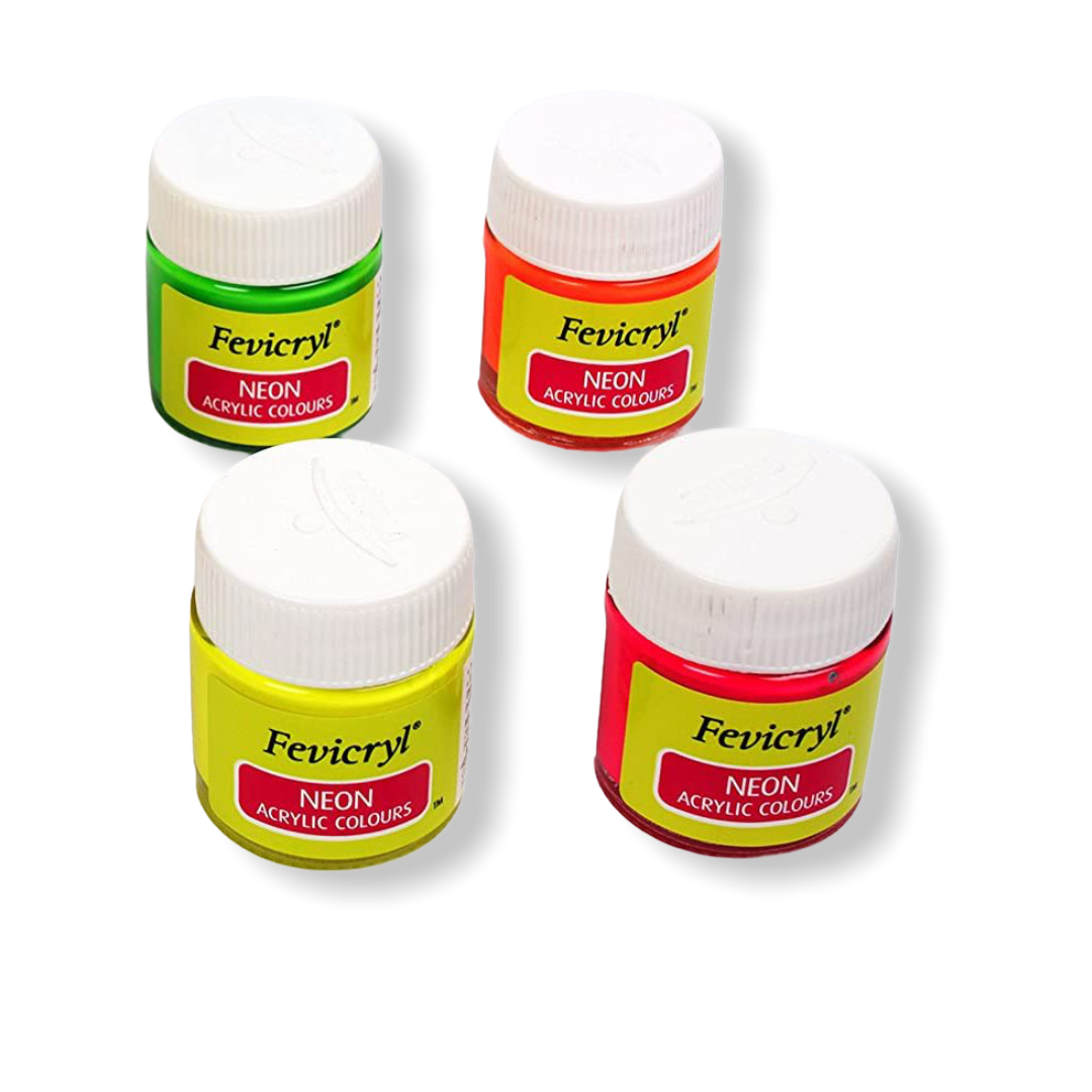 Fevicryl Neon Colours,Box of 4 Shades