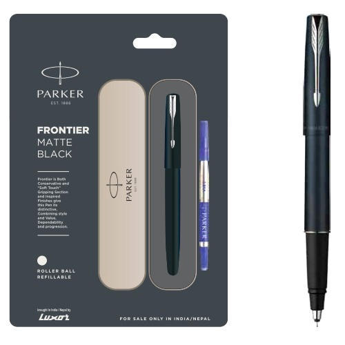 Parker Frontier Matte Black Roller Ball Pen - Main Image