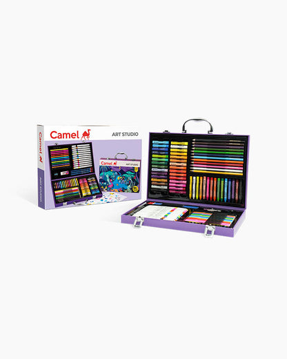 Camel Premium Art Studio Set Kit – Reusable Briefcase Style Pack | Comprehensive Art Supplies for Drawing & Painting | Ideal for Kids & Hobbyists