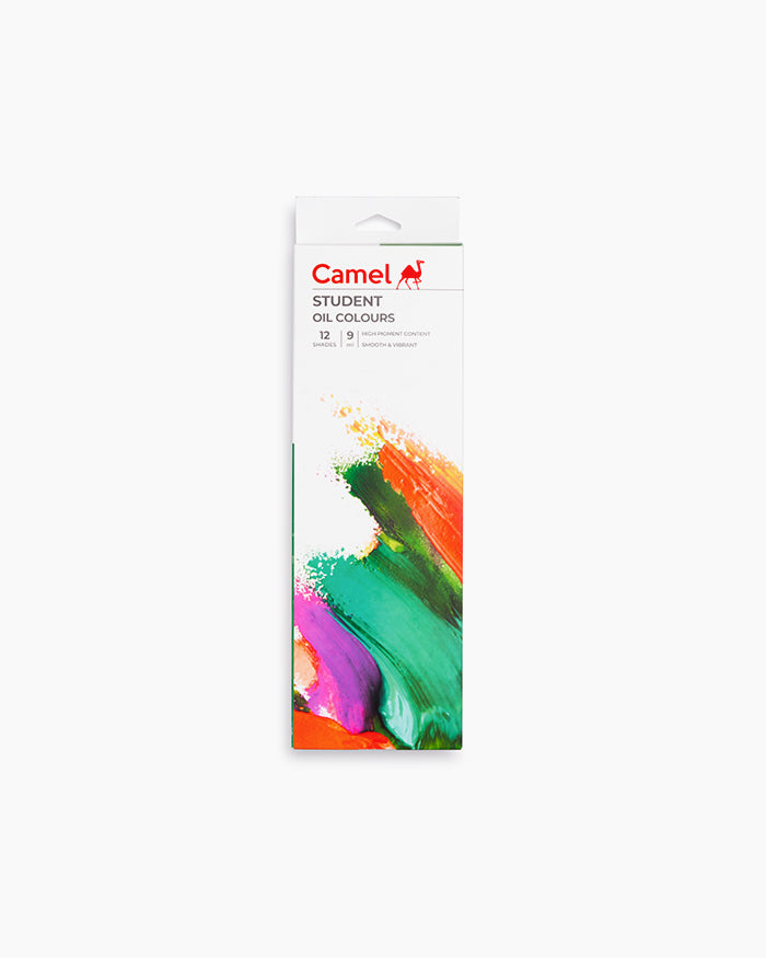 Camel Student Oil Color Box - 9ml Tubes, 12 Shades
