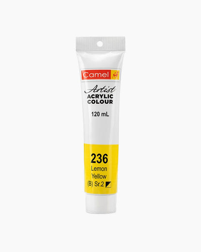 Camlin/Camel Artist Acrylic Colour  Lemon Yellow in 120 ml