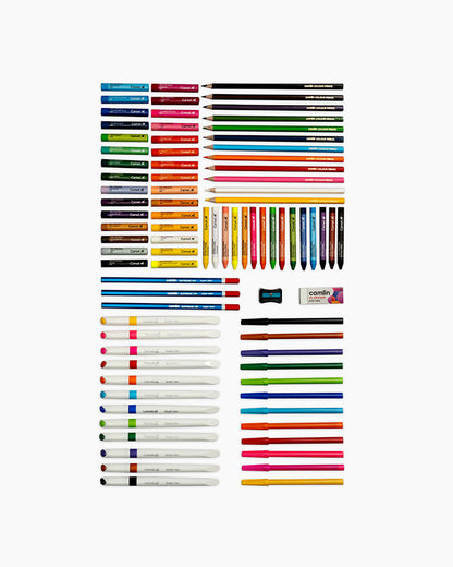 Camel Premium Art Studio Set Kit – Reusable Briefcase Style Pack | Comprehensive Art Supplies for Drawing & Painting | Ideal for Kids & Hobbyists