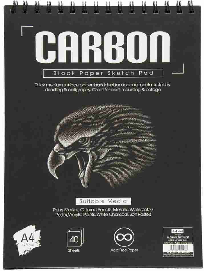 Balk Paper Scholar Carbon Black Paper A4 sketch pad – Bansal Stationers