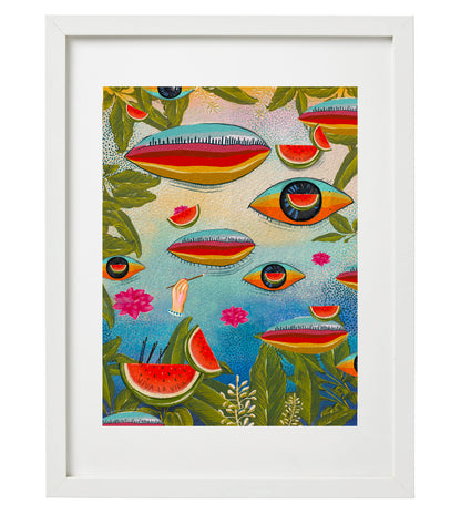 Abstract Frida Kahlo Art Prints| Frida's Not So Surreal World Artwork| Abstract Wall decor