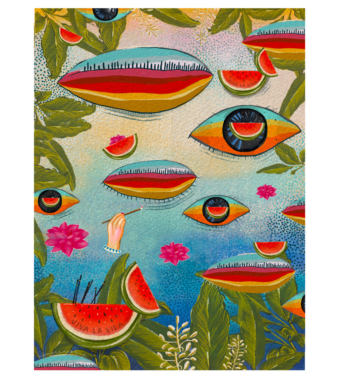 Abstract Frida Kahlo Art Prints| Frida's Not So Surreal World Artwork| Abstract Wall decor