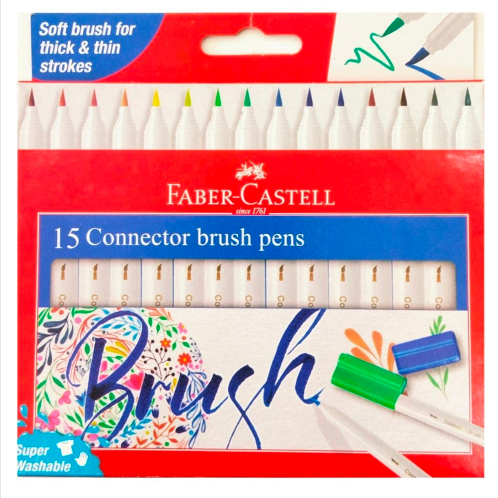 Faber-Castell Connector Brush pen- set of 15