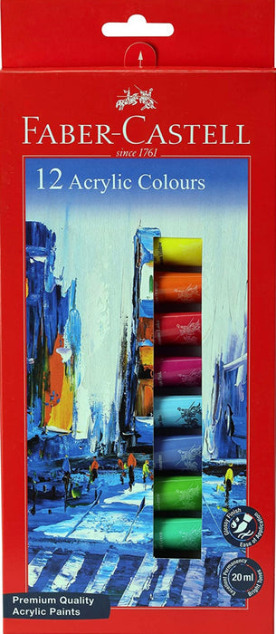 Faber Castell Acrylic Colour 20ml - Set of 12