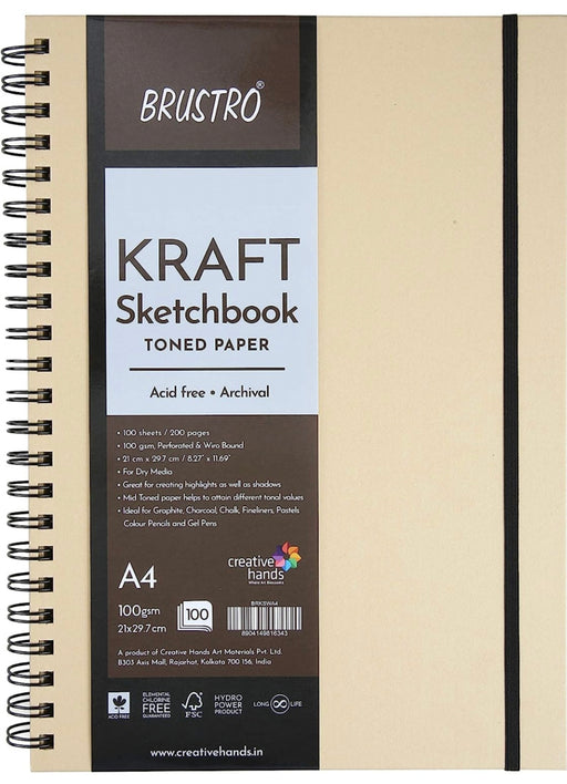 Sketchbook A5 Sketchbook Drawing Pad with 60 Pages/30 Sheets 120gsm Blank  Page Sketchbook Drawing Pad Art Spiral Kraft Cover Drawing Book Art Book  for