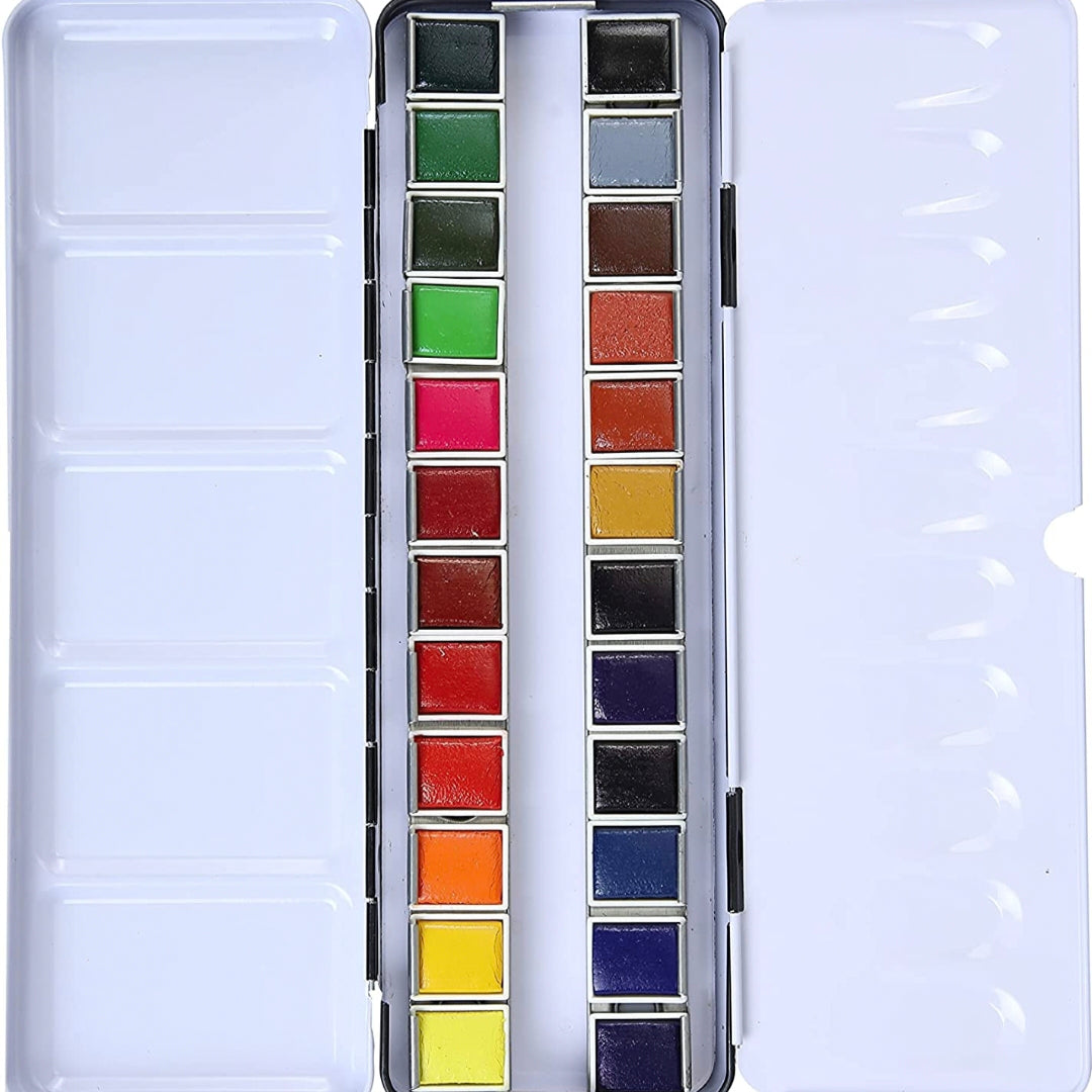 Brustro Professional Artists’ Watercolour 24 half pan set