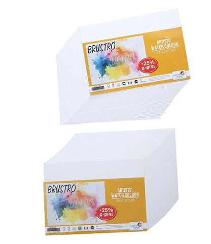 Brustro Artists Watercolour Paper 200 GSM A5-25% Cotton Cold Pressed 24+6 sheets