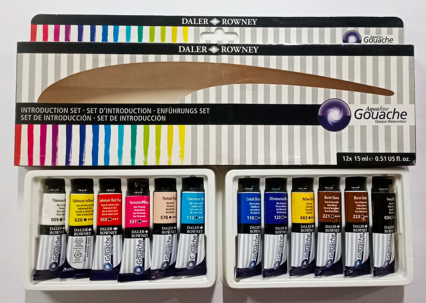 Daler rowney gouache paints tube set of 12