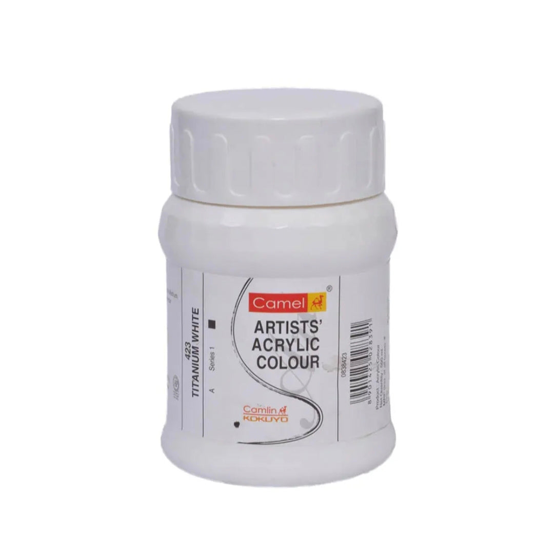 Camlin/Camel Artist Acrylic Colour 500ml - Titanium white