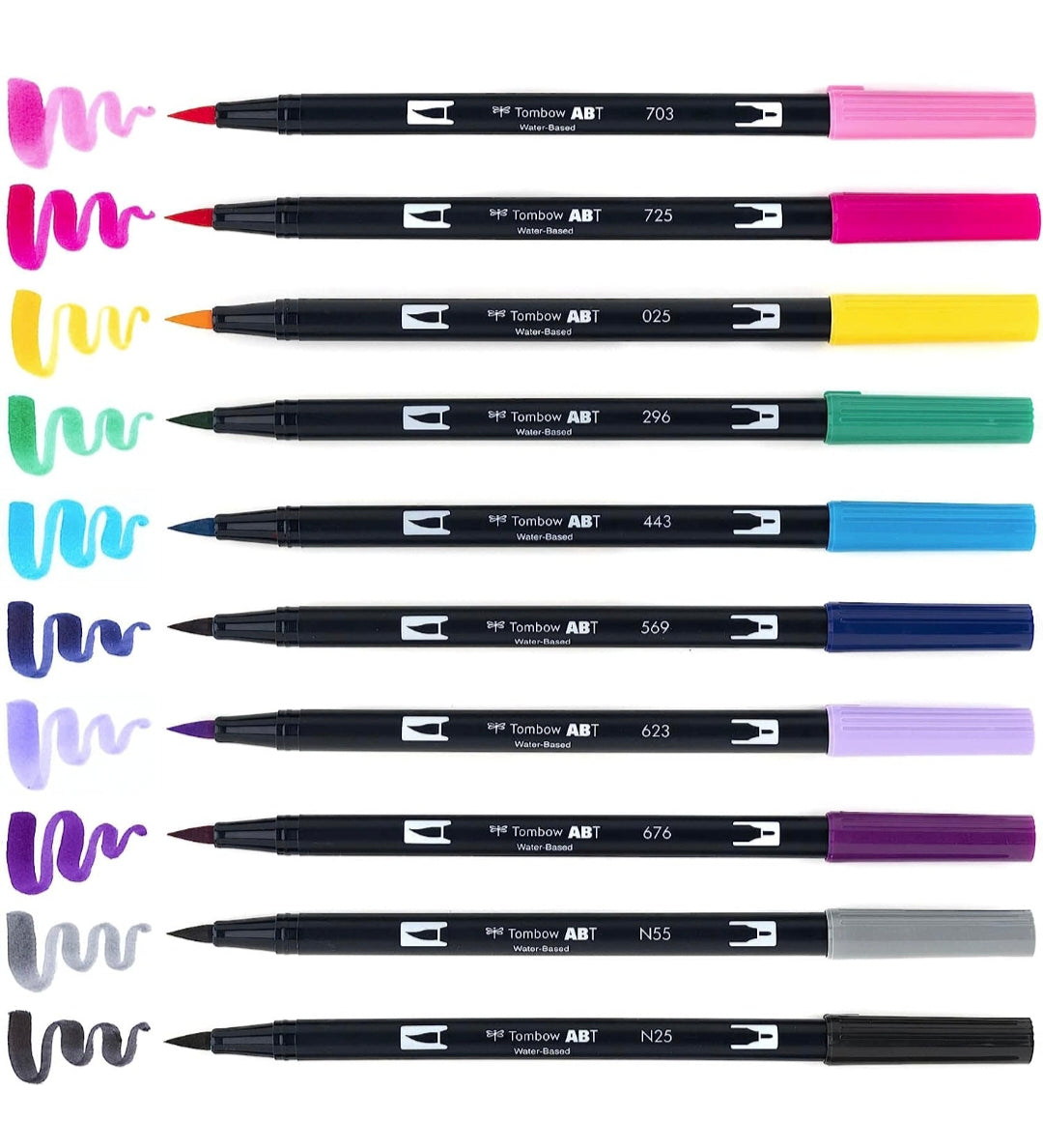 Tombow Dual Brush Pen Art Markers 10-Pack, Galaxy