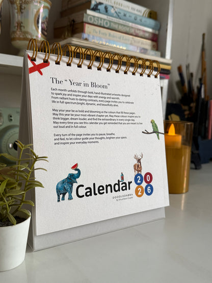 DoodleDabba 2026 "The Year in Bloom" Calendar