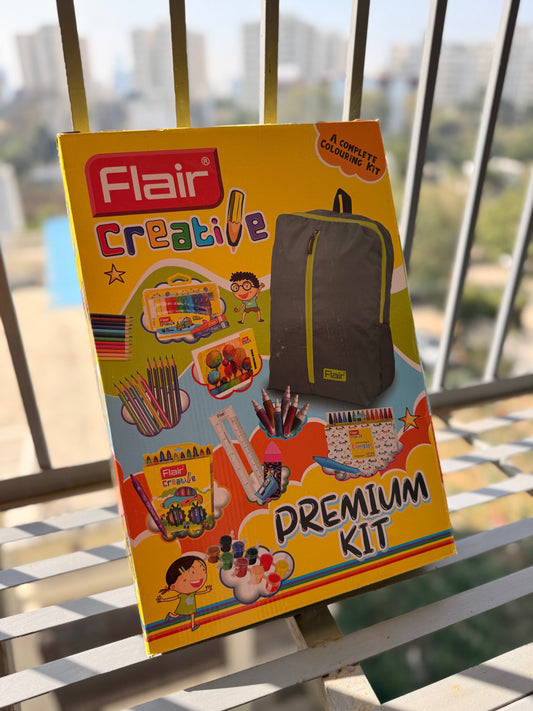 Flair Creative Series Smart Kit | Combination Smart Kit for Your Creative Need | Free Durable Backpack for Keeping Art Supplies Organized | Stationery Kit Ideal for Gifting | Color Of The Bag May Vary