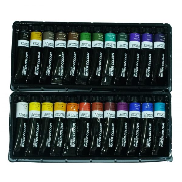 Flipkart.com | BRuSTRO Artists' Watercolour Pan with Paper Try Out Pack -  Set of 42 -