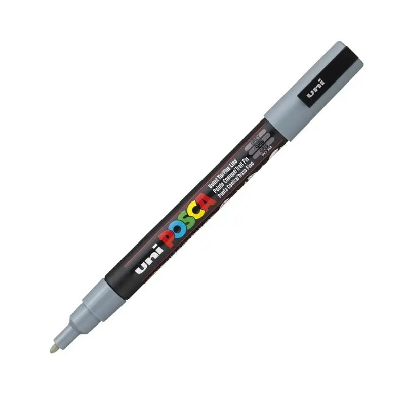 uni-ball Posca 3M 0.9-1.3 mm Bullet Shaped Paint Marker Pen | Reversible & Washable Tips | For Rocks Painting, Fabric, Wood, Canvas, Ceramic, Scrapbooking, DIY Crafts-  Pack of 1 (Loose)