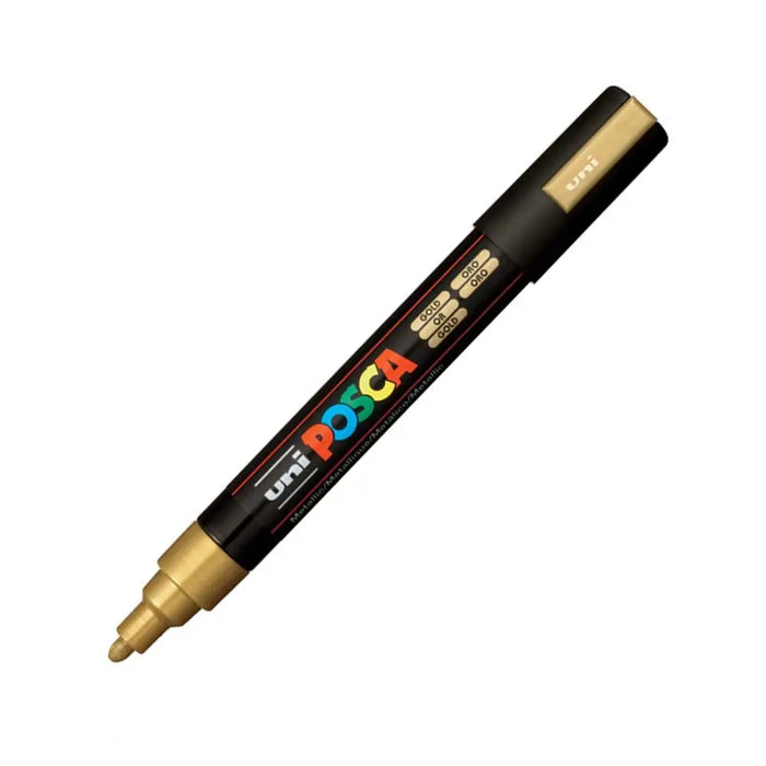 uni-ball Posca 5M 1.8-2.5 mm Bullet Shaped Paint Marker Pen | Reversible & Washable Tips | For Rocks Painting, Fabric, Wood, Canvas, Ceramic, Scrapbooking, DIY Crafts- Pack of 1 (Loose)