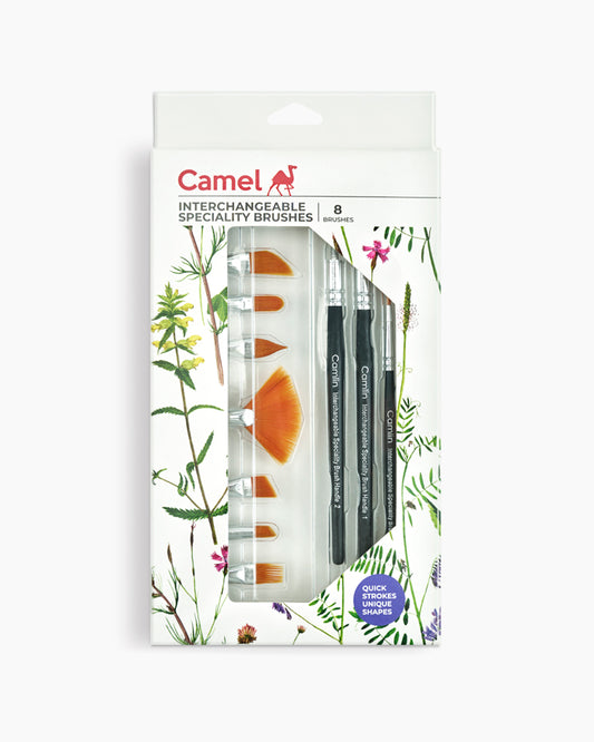 Camel  Interchangeable  Speciality  Brushes set of 8