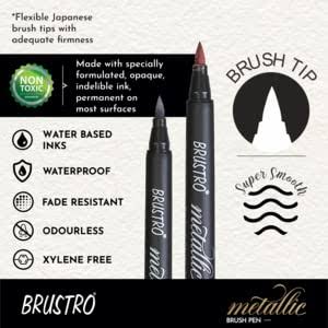 Brustro Fude Hard Tip Brush Pen (Set Of 4) -SCOOBOO – SCOOBOO