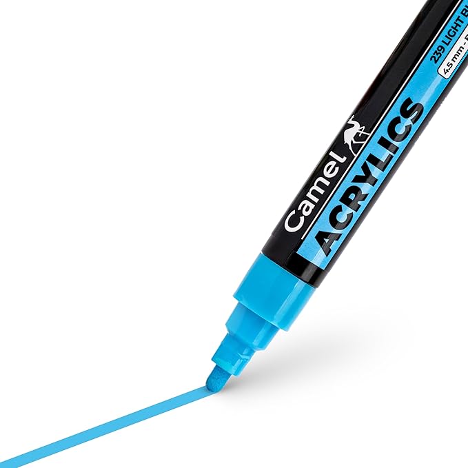 Camel Acrylic Markers 12 shades, Bullet tip
