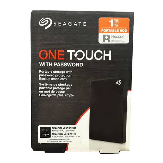 Seagate One Touch- Portable 1TB External Hard Disk Drive (HDD)