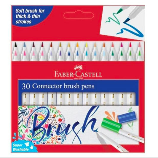 Faber-Castell Connector Brush pen - Set of 30