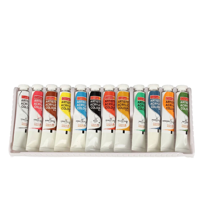 Camlin/Camel Artist Acrylic Colours
Assorted pack of 12 shades in 20 ml