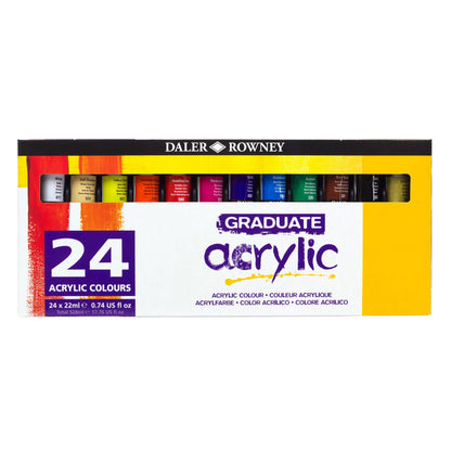 Daler Rowney Graduate Acrylic Colour Paint Tube Set (24x22 ml)