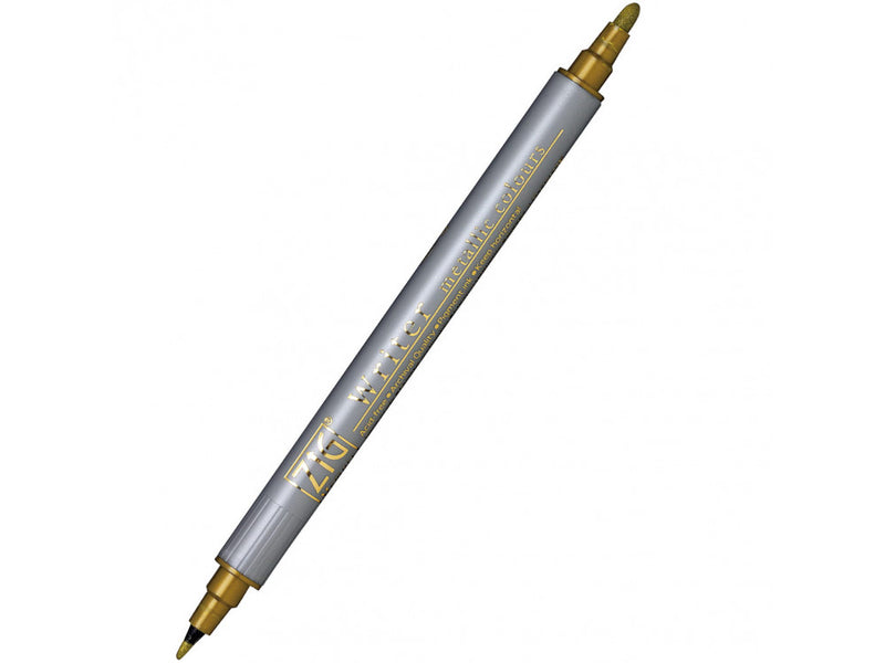  Kuretake Zig Memory System Twin Marker, Writer Metallic  Colors, Gold (MS-8400-101) : Permanent Markers : Arts, Crafts & Sewing