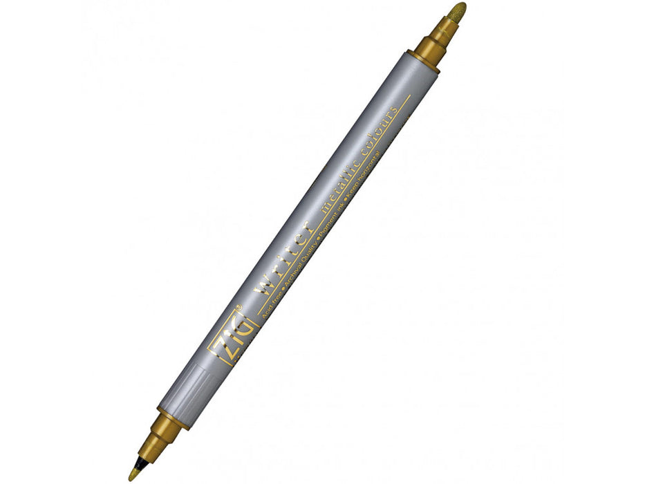 ZIG WRITER Dual tip 0.5 - 1.2MM METALLIC GOLD Marker