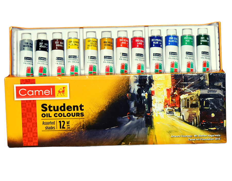 Camel Student Oil Color  – 20ml Tubes, 12 Shades