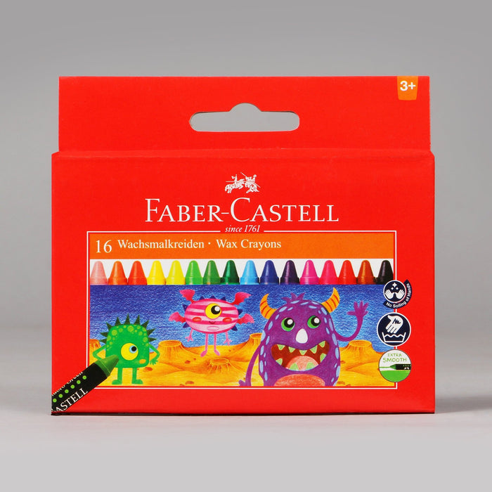 Faber-Castell Set Of 12 Wax Crayons (Extra Smooth)