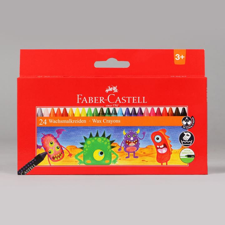 Faber-Castell Set Of 12 Wax Crayons (Extra Smooth)