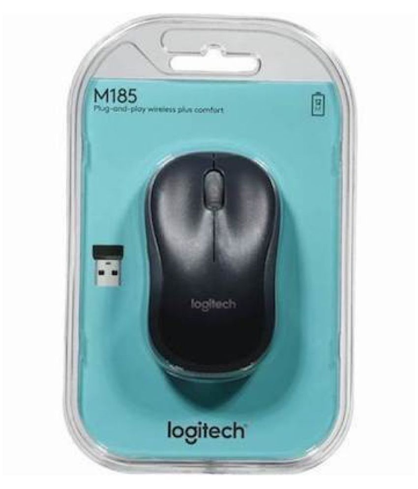 Logitech M185 Black Wireless Mouse