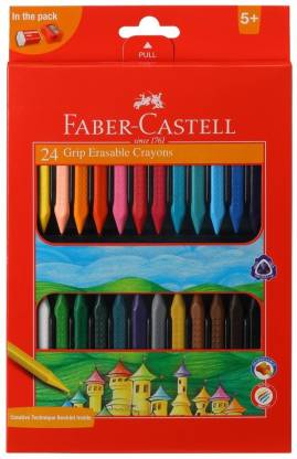 Faber-Castell 24 Grip Erasable Crayons — Bansal Stationers