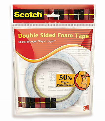 Scotch Double Sided Foam Tape ( 1.2 cm x 3 m)