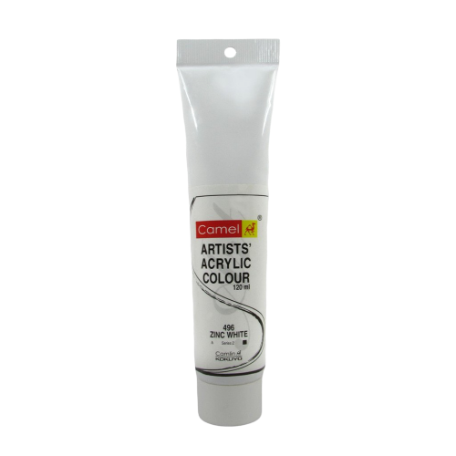 Camel Artists Acrylic Colour (120ml)- Zinc White (496)