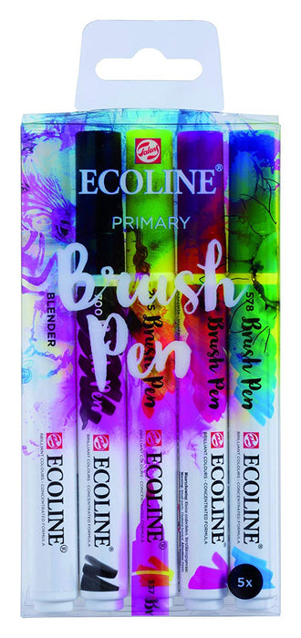 Ecoline Royal Talens Liquid Watercolor Brush Pen Set of 5 (Assorted)