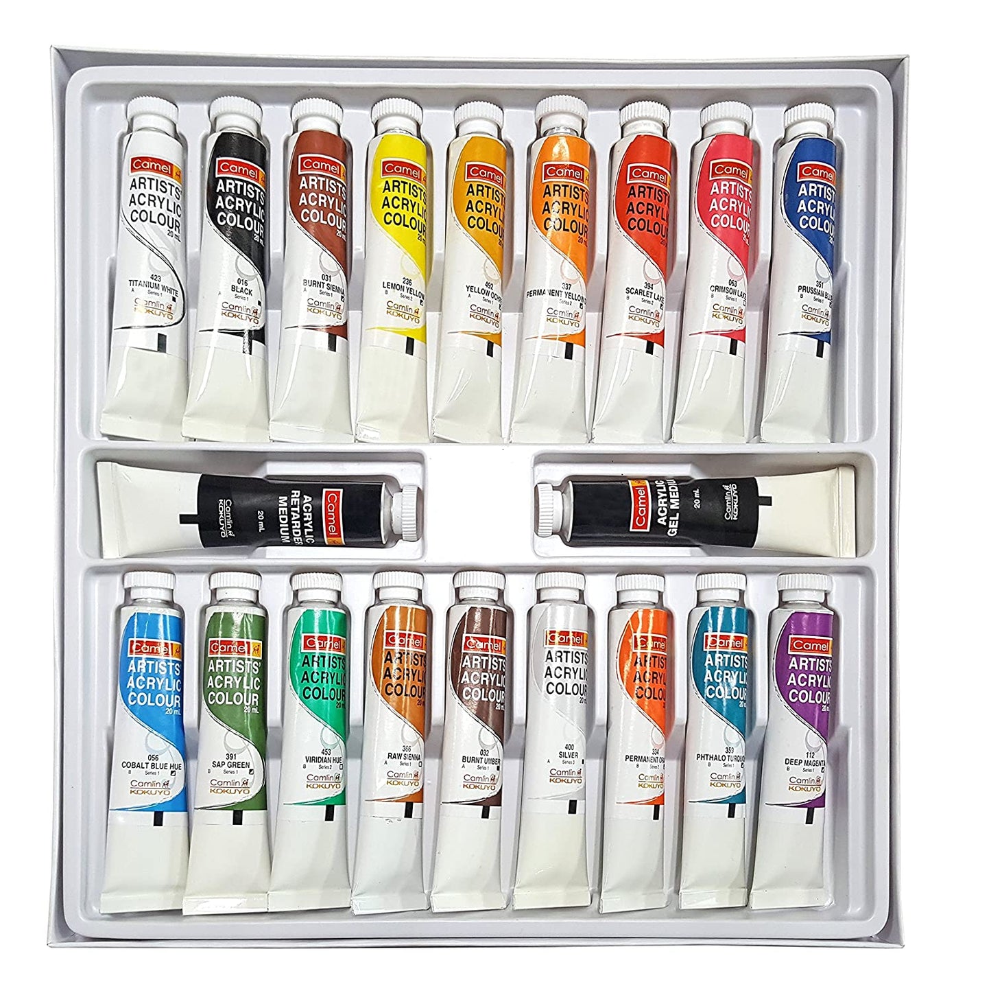 Camel Artist Acrylic Colours -18 Shades 20ML Each