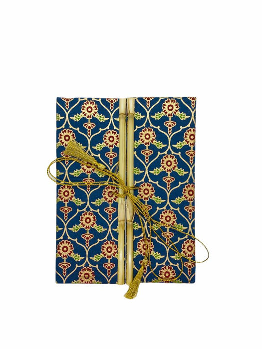 JAIPUR HAND MADE NOTEBOOK ( BAMBOO BLUE MOROCCAN )
