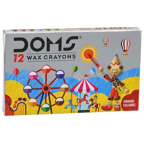 Doms 12 wax Color Crayons