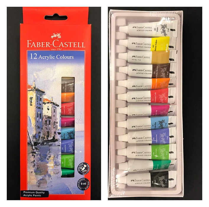 Faber-Castell Student Acrylic Colour Set - Pack of 12 (149012)