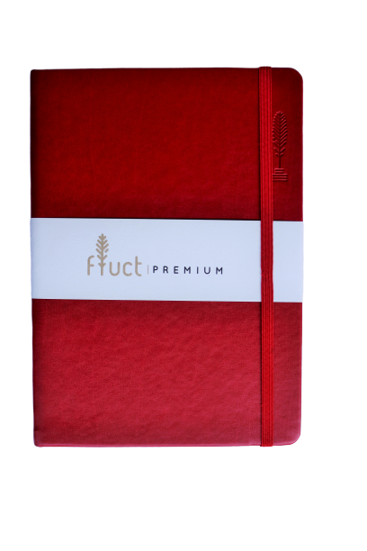 Fluct Notebook by Anupam With Elastic Closure Red A5 192 pages (Dotted-pages)